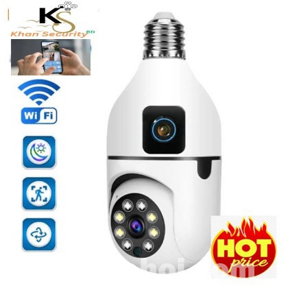 Dual lense ip bulb camera